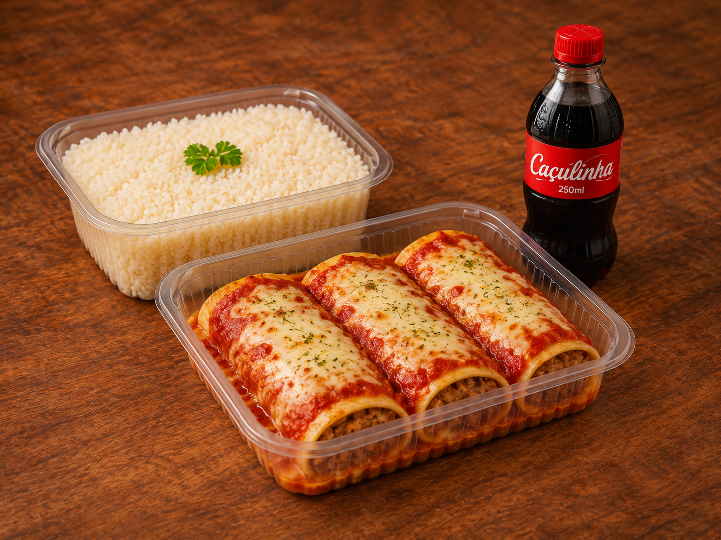 Tennessee Pancake 400g de Panqueca + 300g de Arroz+ 1 Refrigerante Caçulinha